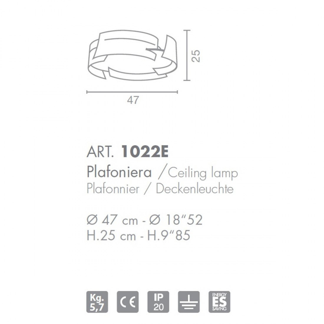 Selene illuminazione VULTUR 1022E 1025E E27 LED