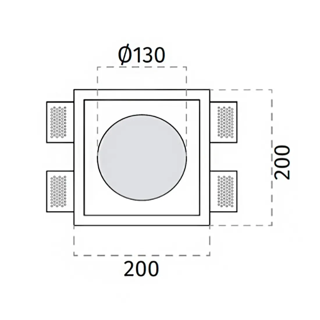 Belfiore 9010 MODILLION 4044B.35 Spot LED encastrable en plâtre GU10