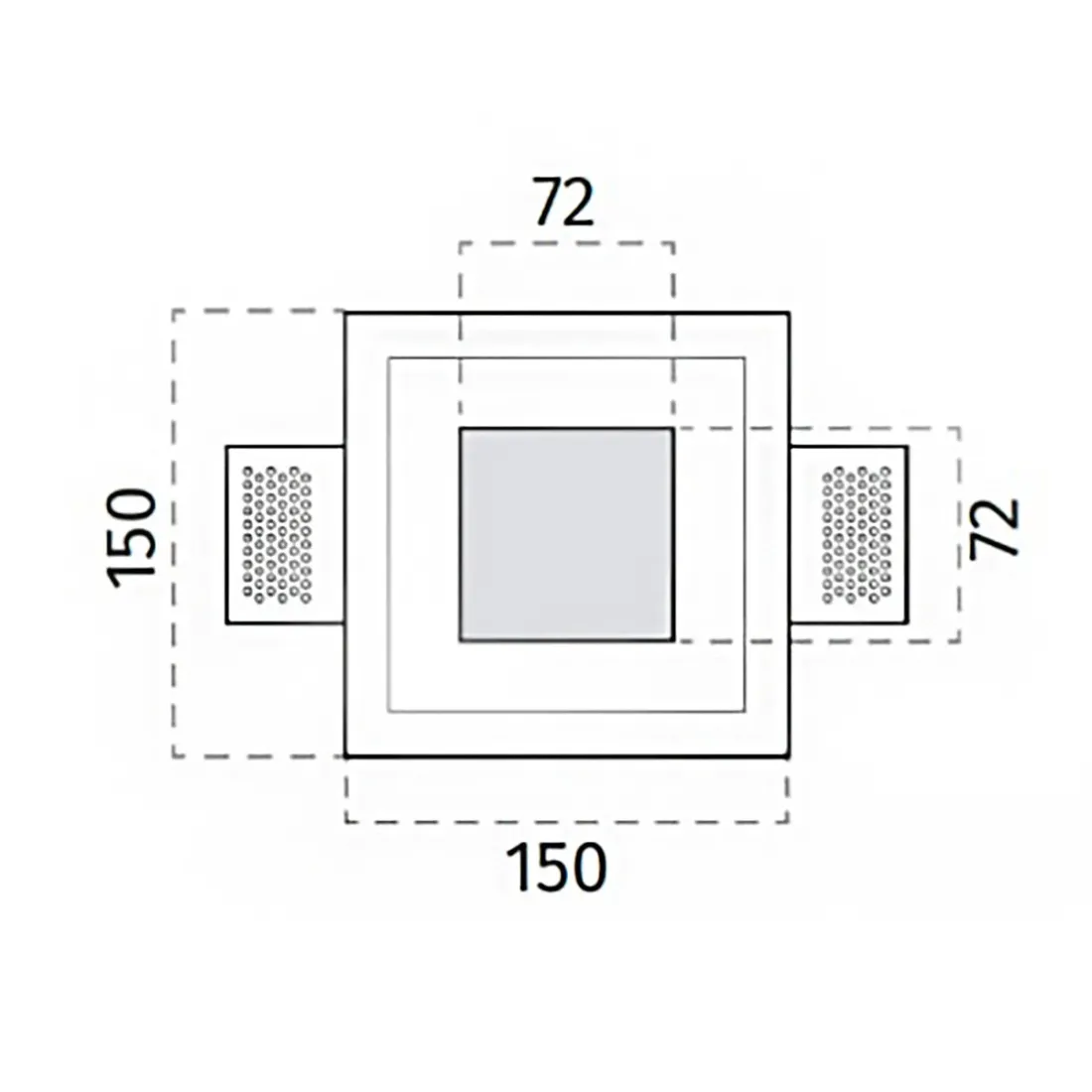Belfiore 9010 ANDROMEDA R 4178B.35 Spot LED encastrable en plâtre GU10