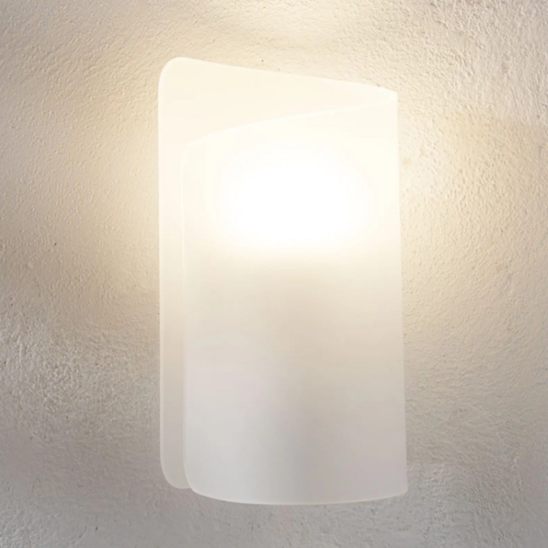 Moderne schwarze oder weiße Glaswandleuchte 1 LED-Licht diffuses Licht
