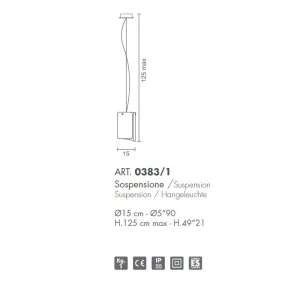 Lampadario PAPIRO 0383 Selene illuminazione