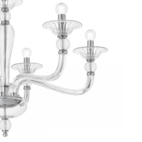 Ideal Lux moderner Kronleuchter DANIELI SP6 159959 E14 LED-Aufhängung aus mundgeblasenem Glas