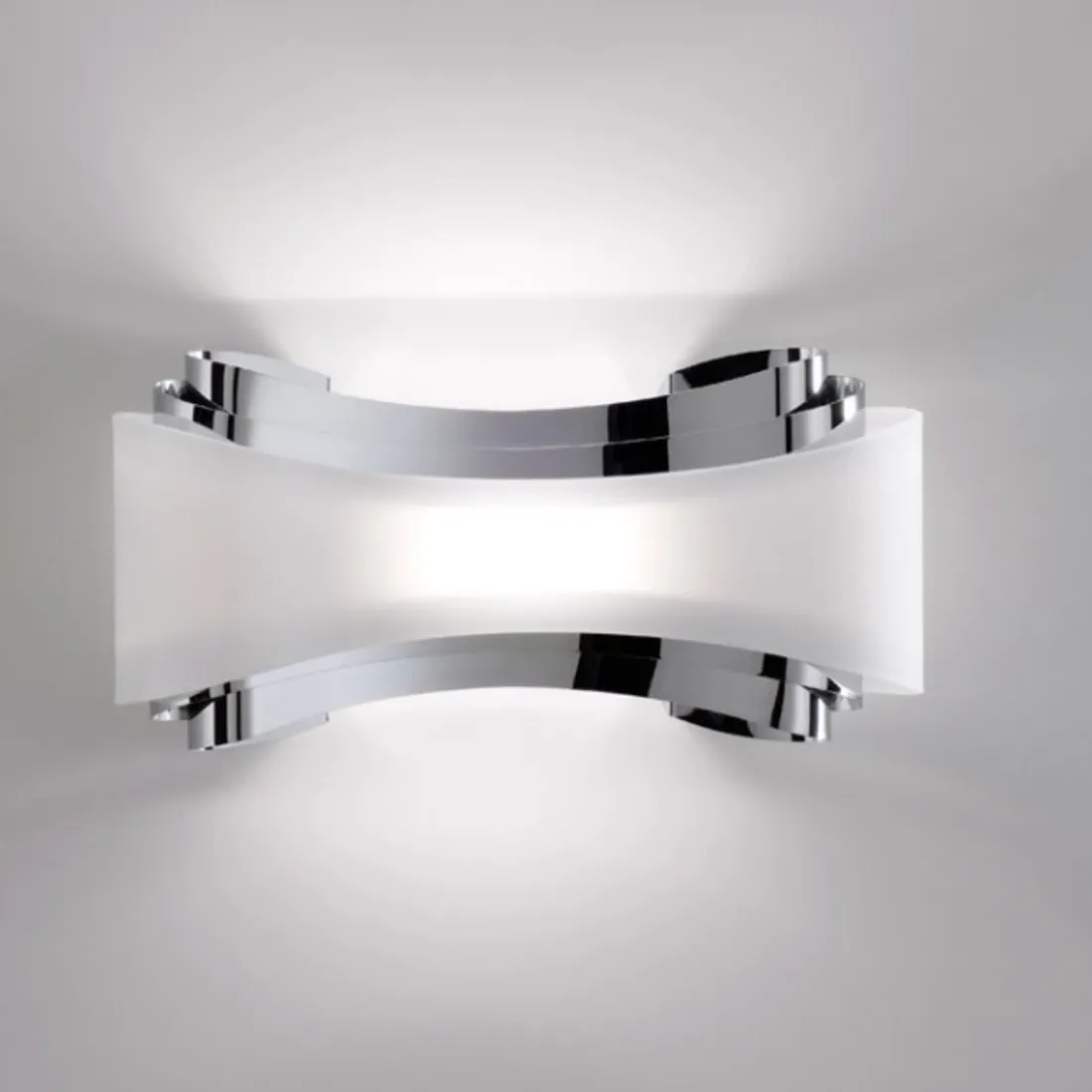 Applique en verre et métal avec douille R7s 80W (halogène).