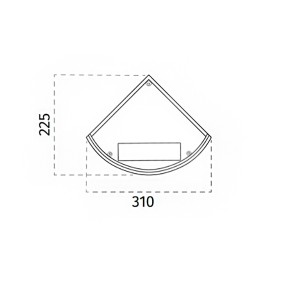 Applique d'angle Cristaly Belfiore 9010 GHIGLIA ANGLE 2483B 3080 LED