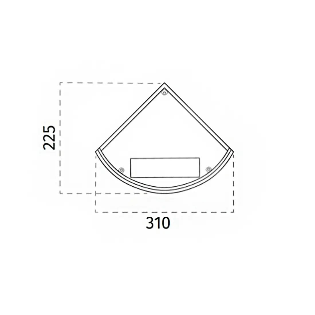 Aplique de esquina Cristaly Belfiore 9010 GHIGLIA ANGLE 2483B 3080 LED