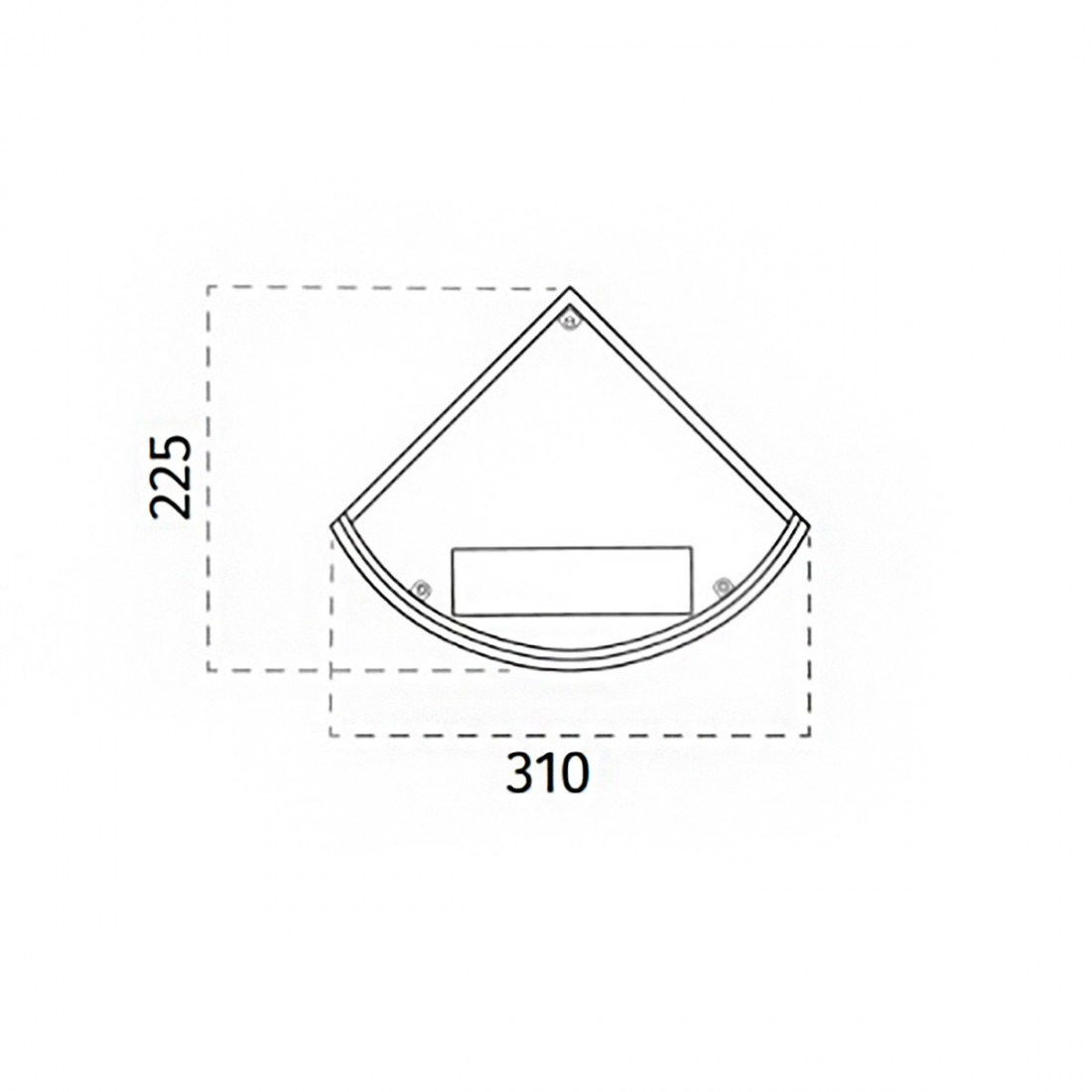 Applique d'angle Cristaly Belfiore 9010 GHIGLIA ANGLE 2483B 3080 LED