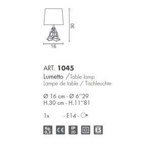 Moderner Lampenschirm Selene ANAIS 1045 011 009 E14 LED