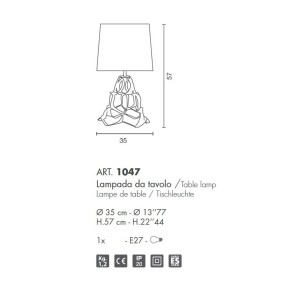 Moderner Lampenschirm Selene ANAIS 1047 011 009 E27 LED