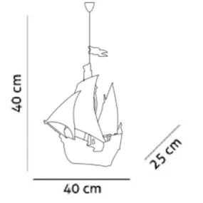 Sospensione VELIERO 902-P Linea Zero