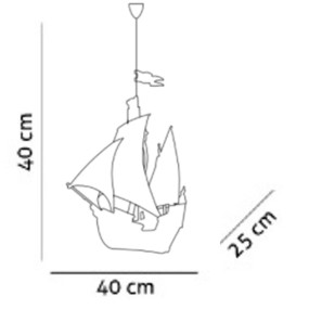 Linea Zero Kronleuchter VELIERO 902 P PIRATES
