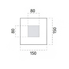 LED-Gipsdeckenleuchte Belfiore 9010 FLOT GLASS 8913.40131