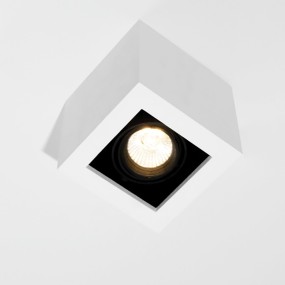 Spot orientabile gesso Belfiore 9010 8948.35 GU10 Led lampada soffitto cubo moderna