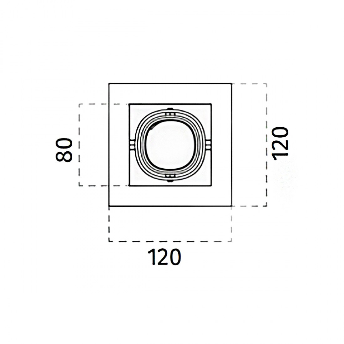 Foco de yeso orientable Belfiore 9010 NUVO CUBO 8948.35 GU10 Led