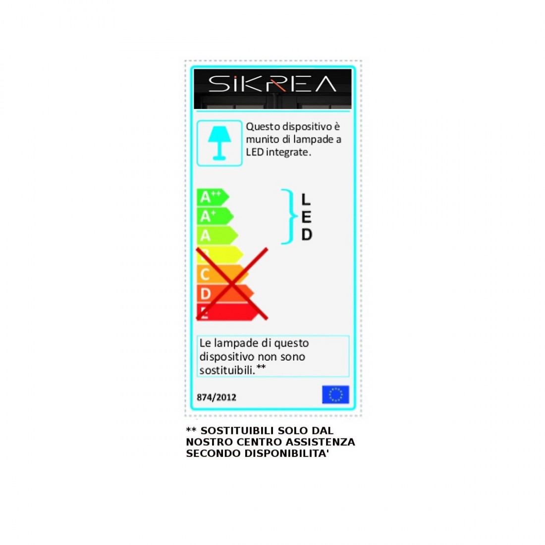 Klassische Sikrea ELIA ASD O 33601D LED-Wandleuchte