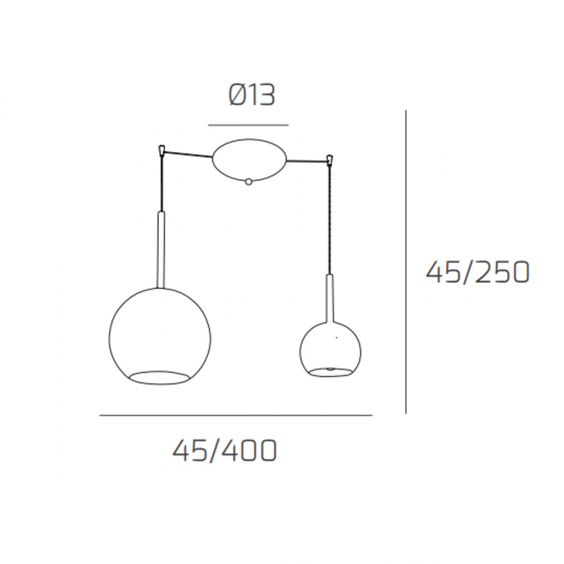 Moderne Pendelleuchte, Glas, Ampulle, geblasen, transparent, farbig.