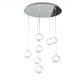 Moderne Deckenleuchte Top Light INSIDE 1206CR S8 G9 LED Metall Glas