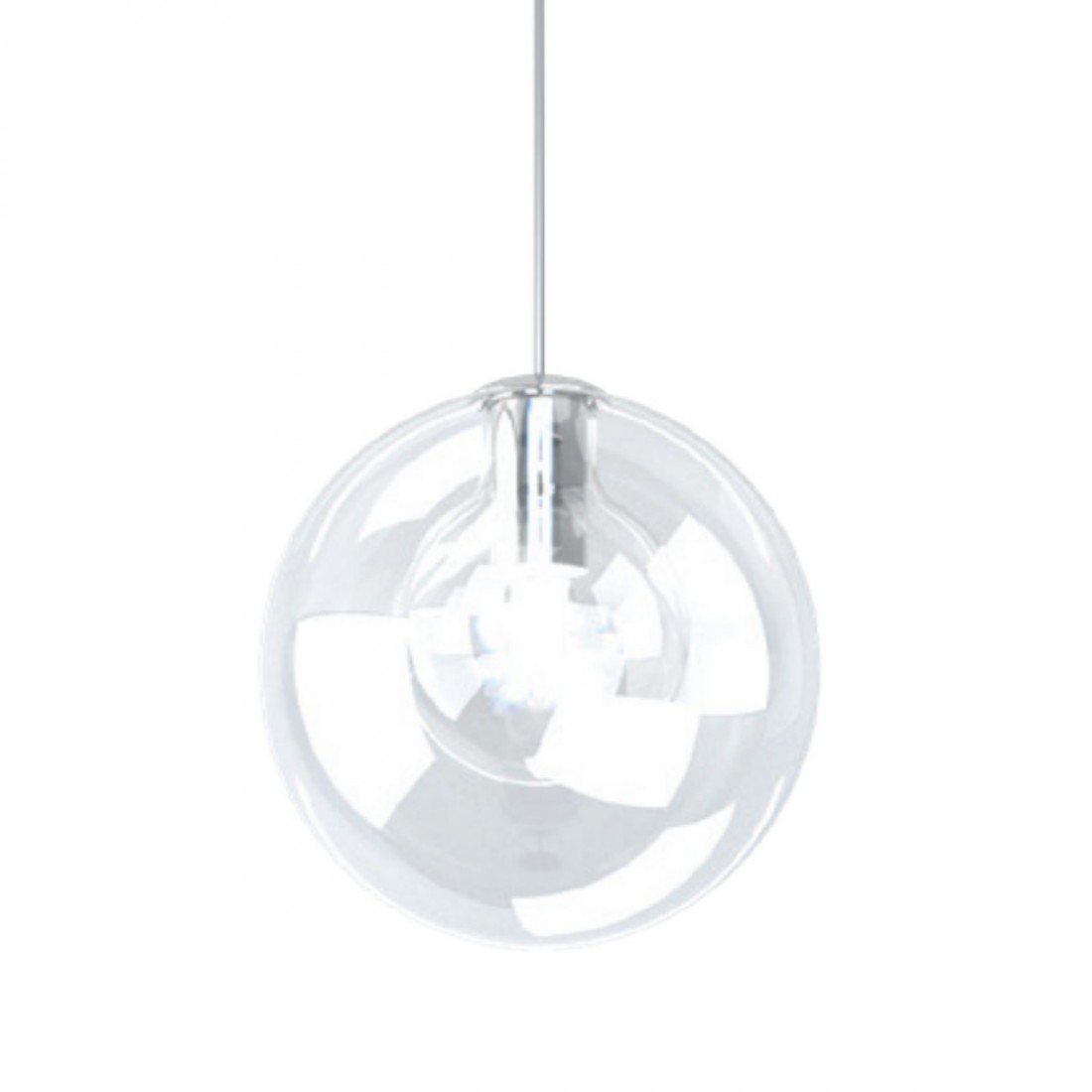 Willow 1098 suspension Top Light sphère blanche transparente