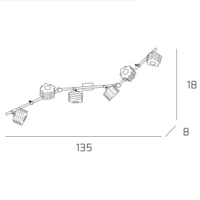 Moderne Stromschiene Top Light RUBIK 1126 F6 G9 LED