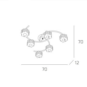 Moderne Deckenleuchte Top Light RUBIK 1126 PL6 G9 LED