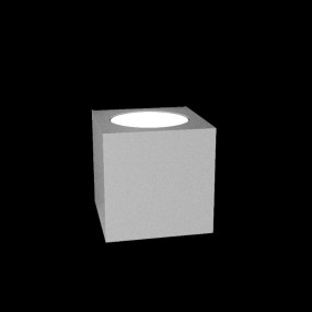 Cube en métal blanc à double émission lumineuse LED, deux lumières.