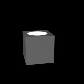 Cube en métal blanc à double émission lumineuse LED, deux lumières.