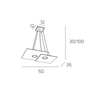 Lampadario PLATE 1129 S2 R Top Light