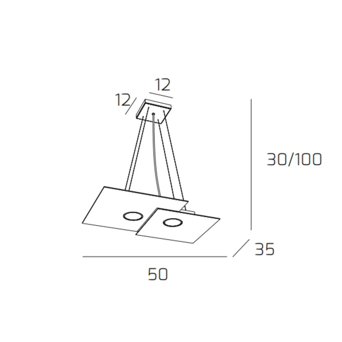 Lampadario PLATE 1129 S2 R Top Light