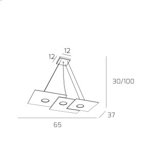 Lampadario PLATE 1129 S3 R TOP LIGHT