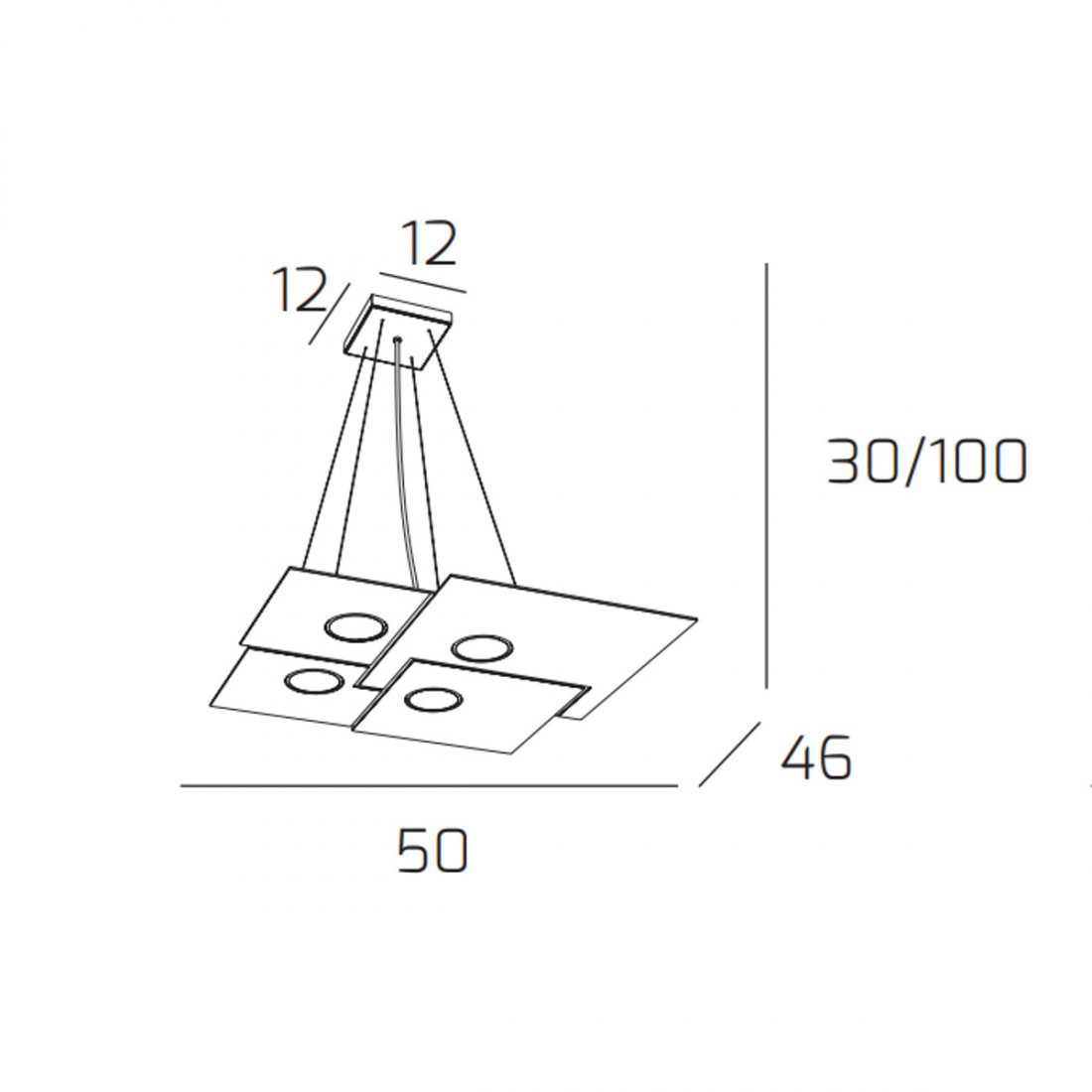 Lampadario PLATE 1129 S4 +2 Top Light