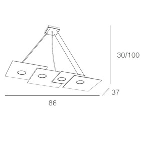 Lampadario PLATE 1129 S4 R+3 Top Light