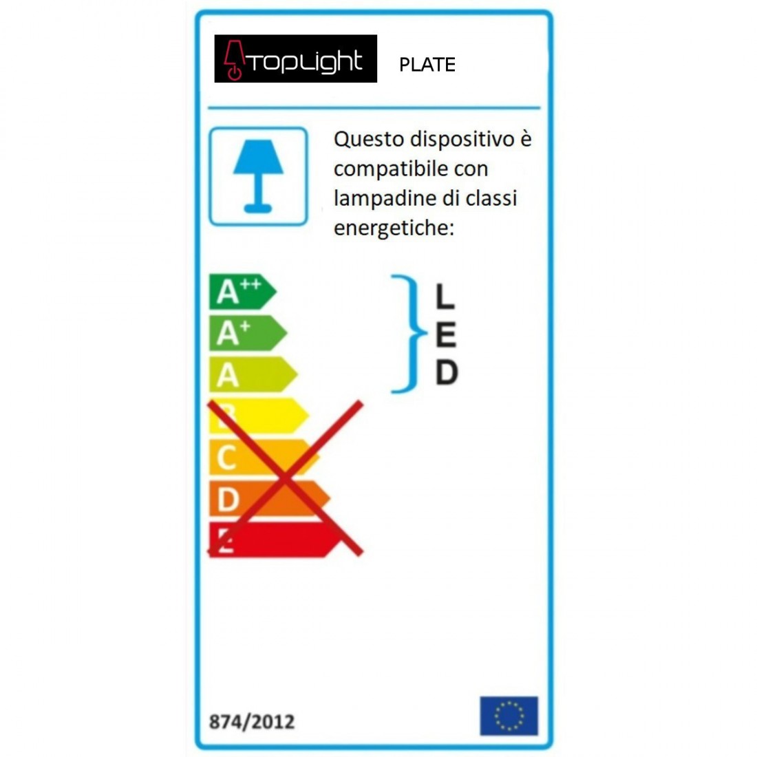 Rechteckige Deckenleuchte aus weißem Metall mit LED, 2 Lichter, flach.