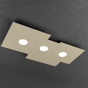 Plafonnier rectangulaire en métal blanc à led, plat 220V.