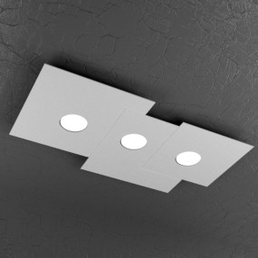 Plafonnier rectangulaire en métal blanc à led, plat 220V.