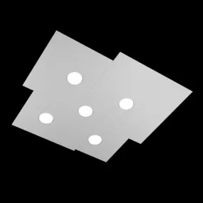 plafonnier carré moderne en métal, multi-lumière, led sans conducteur.