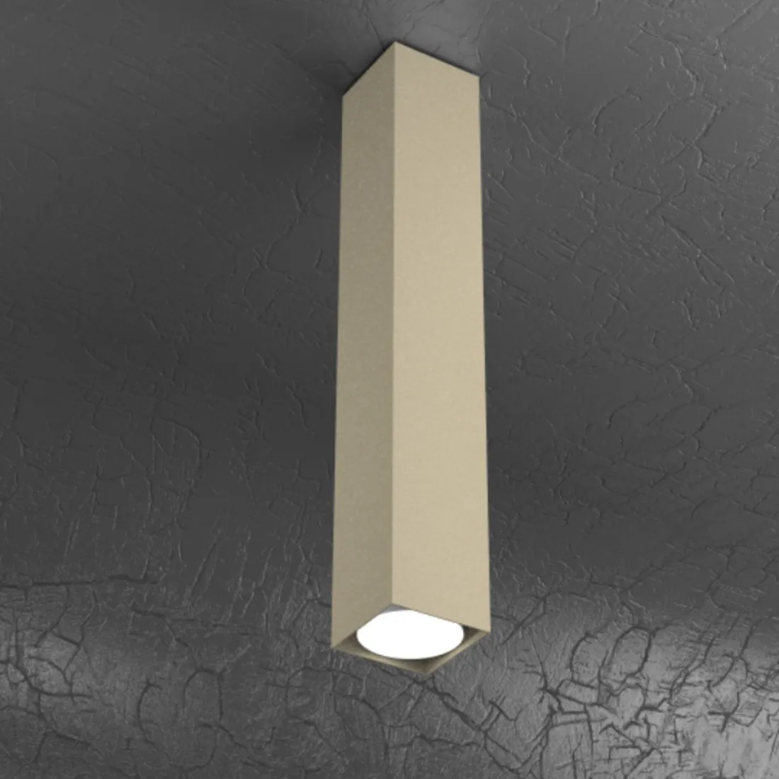 Cube de plafond, GX53, connexion baïonnette led, carré en métal.