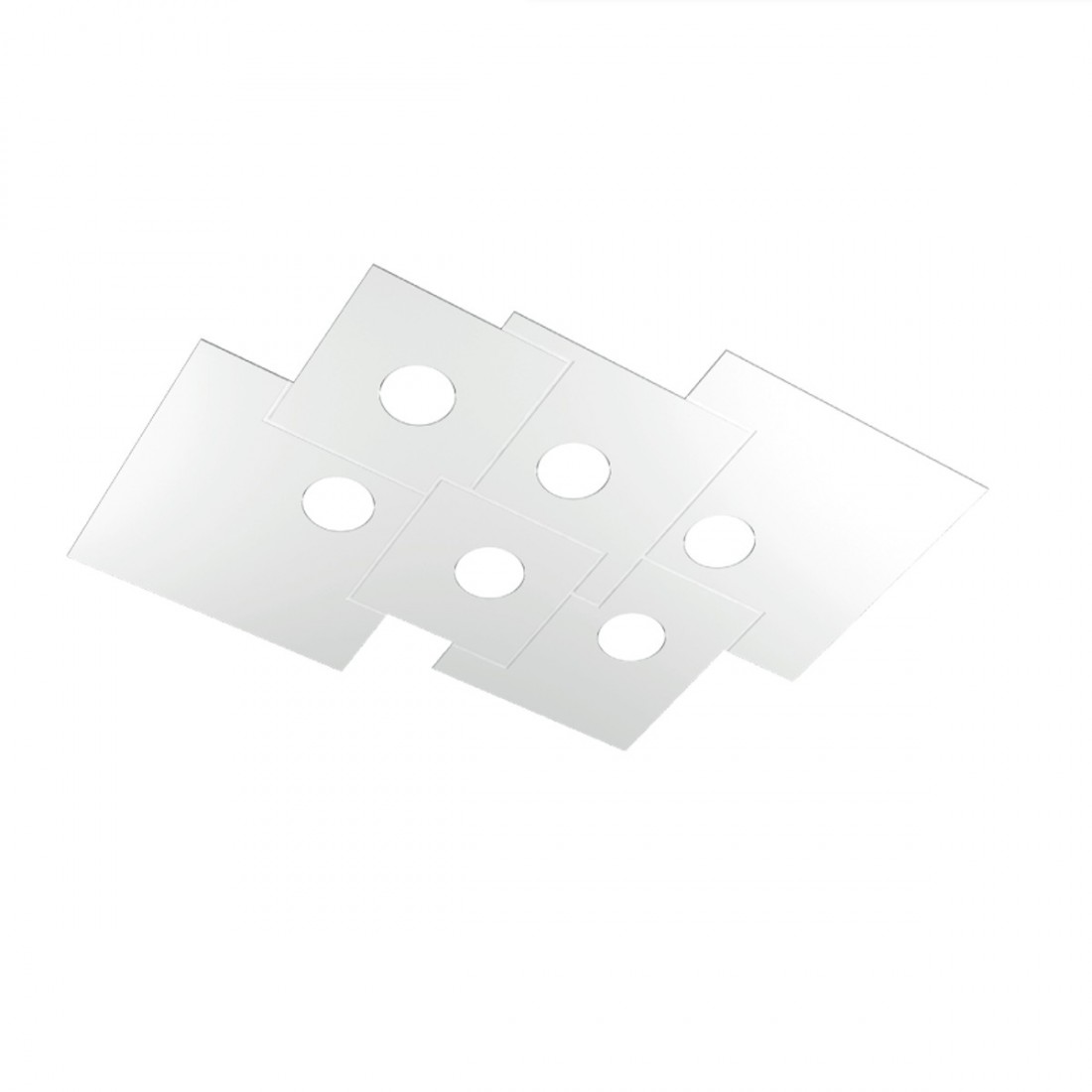 Plafonnier rectangulaire en métal blanc à led, plat 220V.