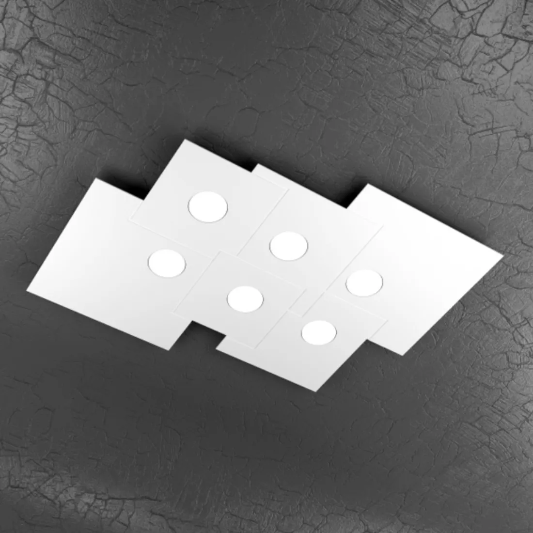 Plafonnier rectangulaire en métal blanc à led, plat 220V.