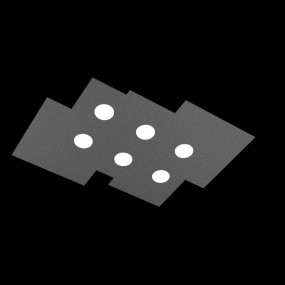 Rechteckige Deckenleuchte aus weißem Metall mit LED, flach 220V.