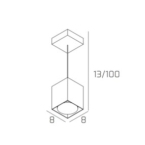 Top Light PLATE 1129 S10 Gx53 LED araña moderna