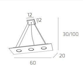 Lampadario AREA 1127 S2 R+1 Top Light