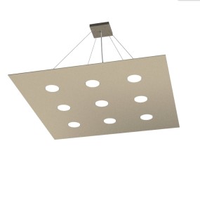 Quadratischer weißer LED-Kronleuchter aus Metall, 13 Lichter ohne Treiber.