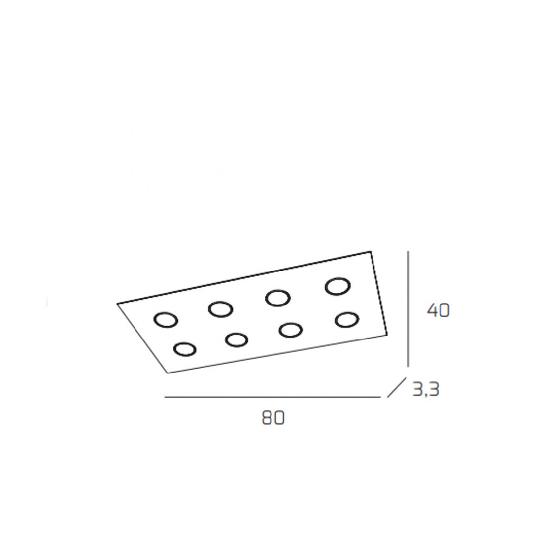 Plafoniera AREA 1127 PL8 R Top Light