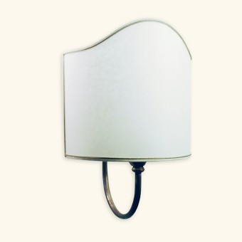 Applique classica Lampadari Bartalini ALKI A1G E27 LED ottone tessuto lampada parete