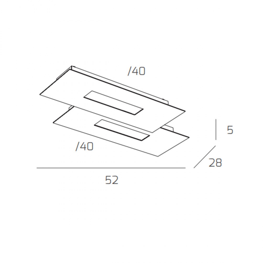 Moderne Deckenleuchte Top Light WALLY 1138 M1 2G11 LED