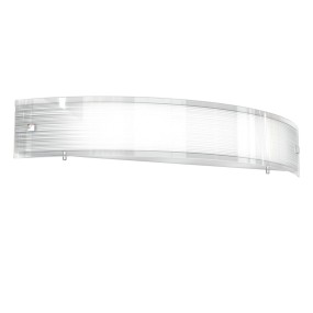 Wandleuchte mit gebogenem Band aus gestreiftem Glas E27 LED-Angriff.