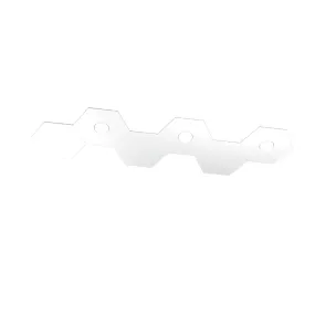 Dreiflammige sechseckige Deckenleuchte, rund, Metall mit diffusem Licht. LED.