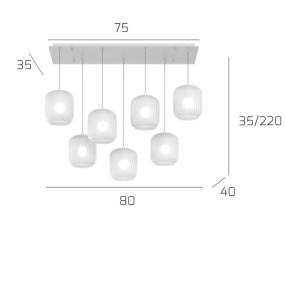 Moderne Deckenleuchte Top Light TENDER 1181 BI S7 R BF E27 LED