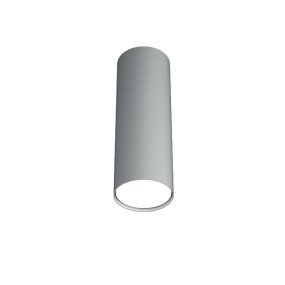 Plafonnier rond, cylindre en métal blanc, sable ou gris. LED.