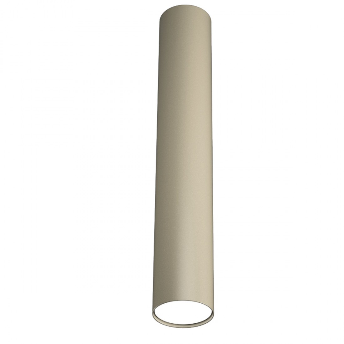 Runde Deckenleuchte, Zylinder aus weißem, sandfarbenem oder grauem Metall. LED.