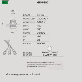 Faretto incasso Gea Led ALTAIR GFA920C LED